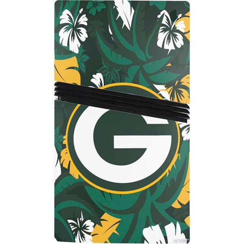 NFL Green Bay Packers Tropical Print PS5 Pro Console Skin